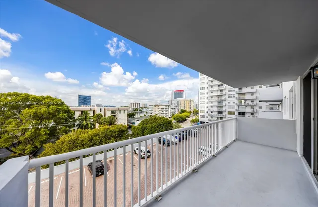 a view of city from balcony