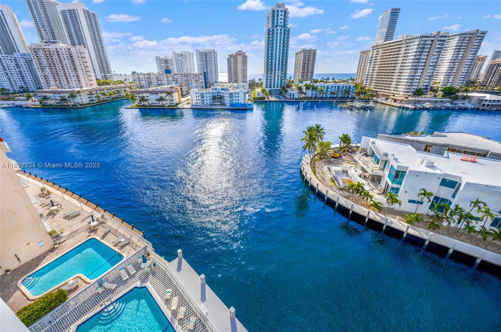 137 Golden Isles Drive, Unit 508 Hallandale Beach, FL 33009 - Photo 23 of 24 a view of a lake with a ocean view