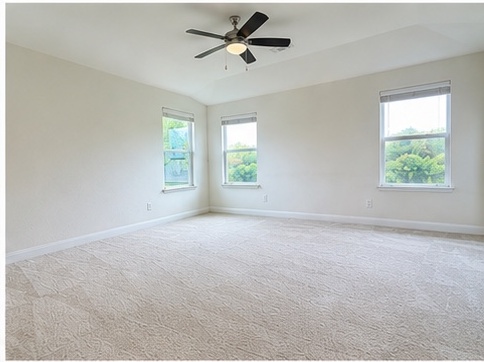 2101 Split Diamond Way, Unit 40 Round Rock, TX 78664 - Photo 23 of 32 A spacious chamber awaits, featuring a decorative tray ceiling with an overhead light.