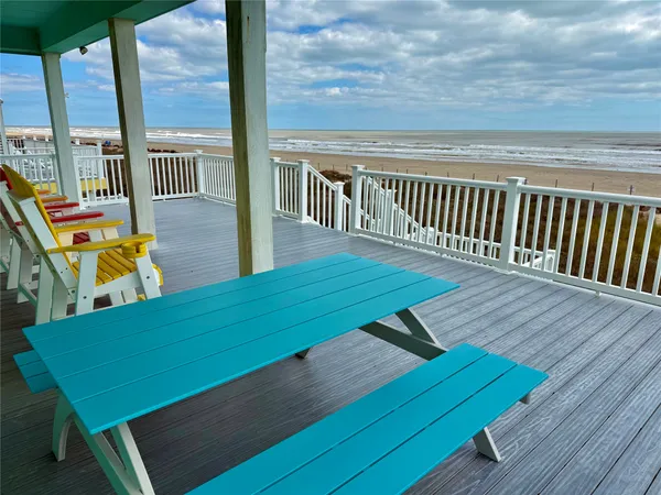 a view of a chairs on deck