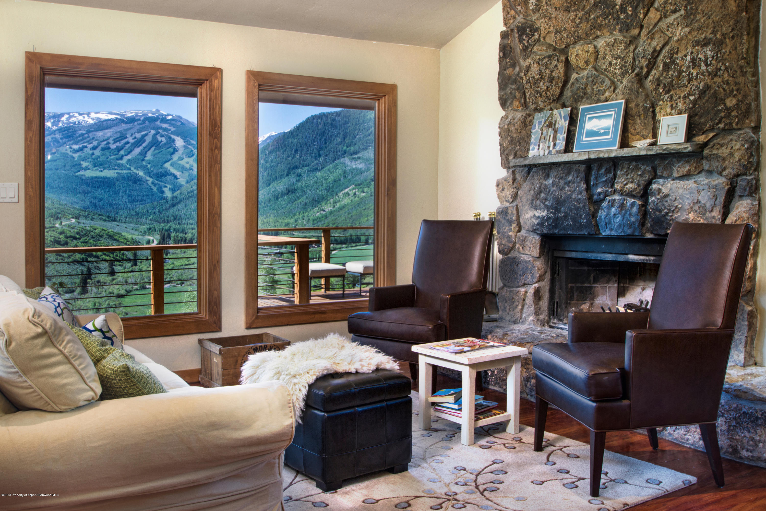 487 Shield O Road Snowmass, CO 81654 - Photo 6 of 20 LivingRoomwithSnowmassView