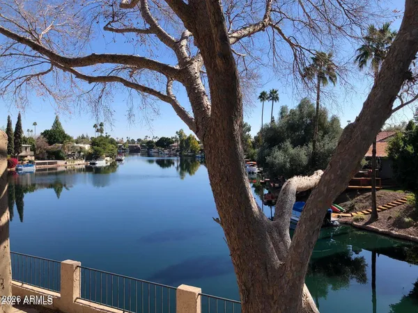 a view of swimming pool from a balcony