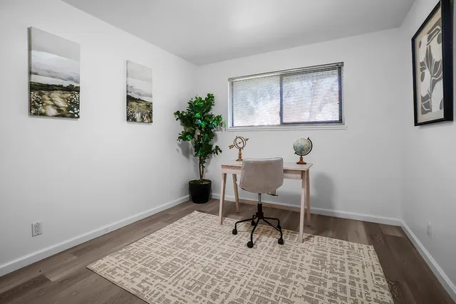 a view of living room and bedroom