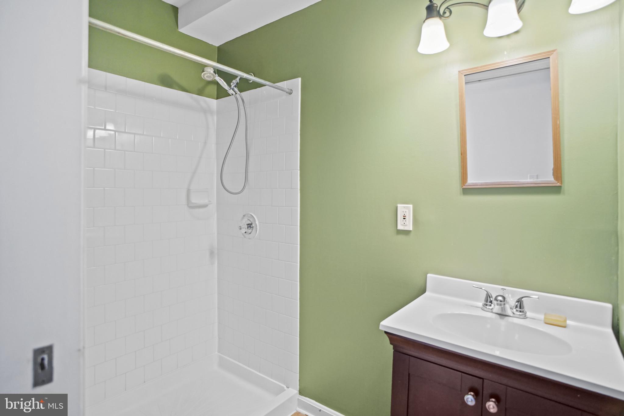 1417 Covington Street Baltimore, MD 21230 - Photo 20 of 25 a bathroom with a sink vanity and shower