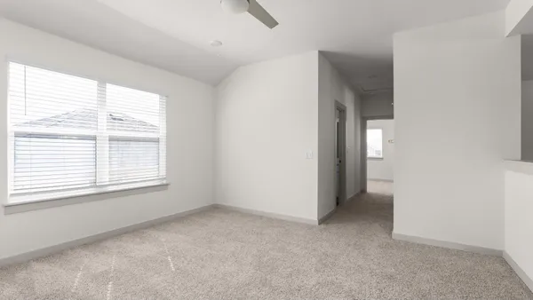 an empty room with a window
