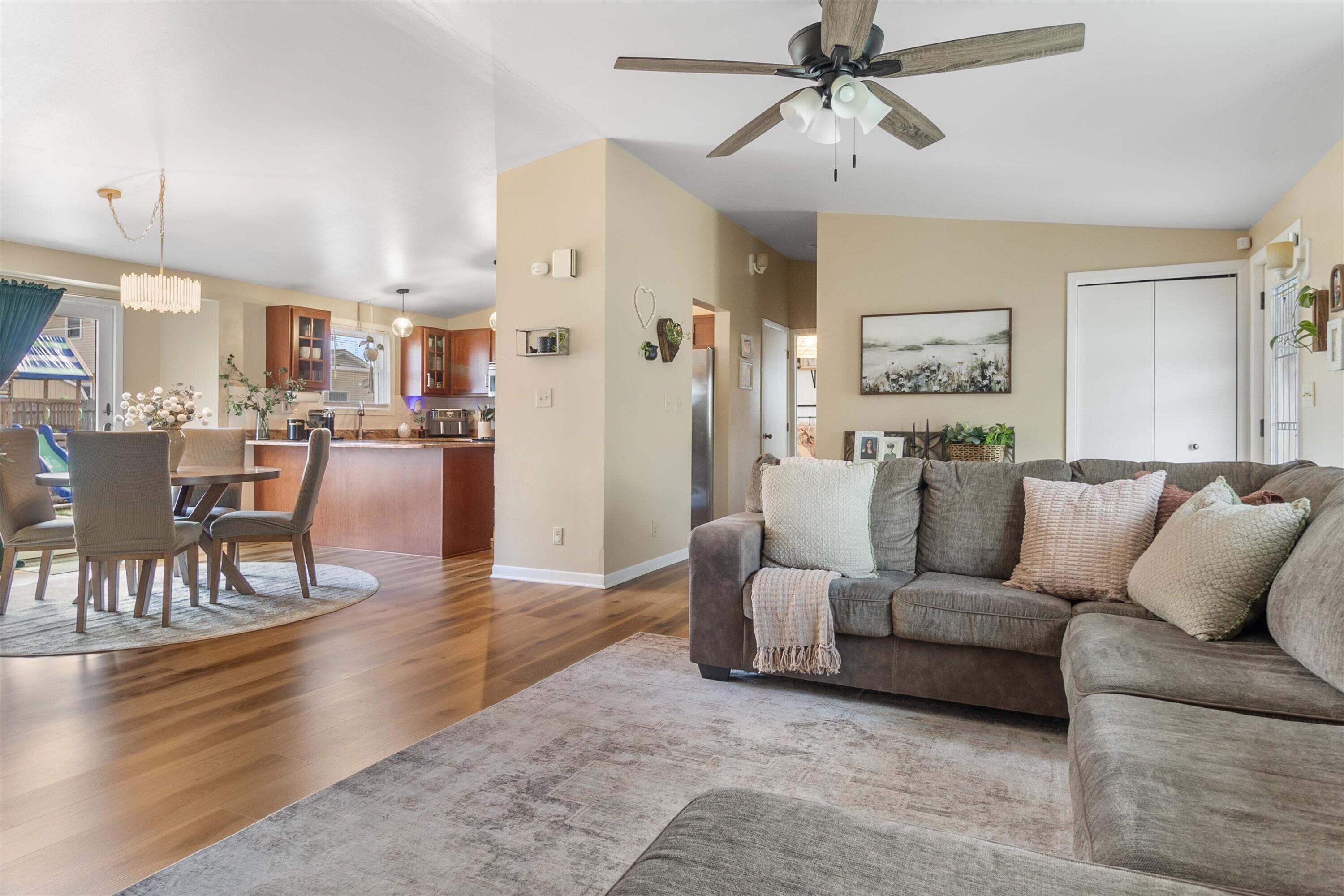 5315 66th Place Kenosha, WI 53142 - Photo 4 of 48 Living Room to Dining Area and Kitchen