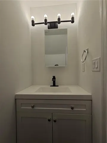 a view of bathroom with a sink