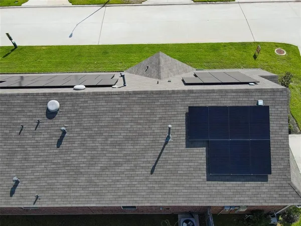 a aerial view of a house