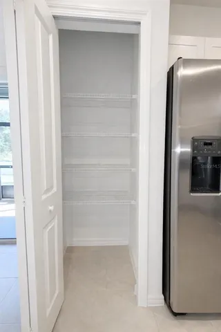 a view of a closet area