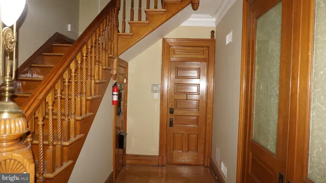 a view of stairs