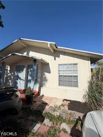 a front view of a house