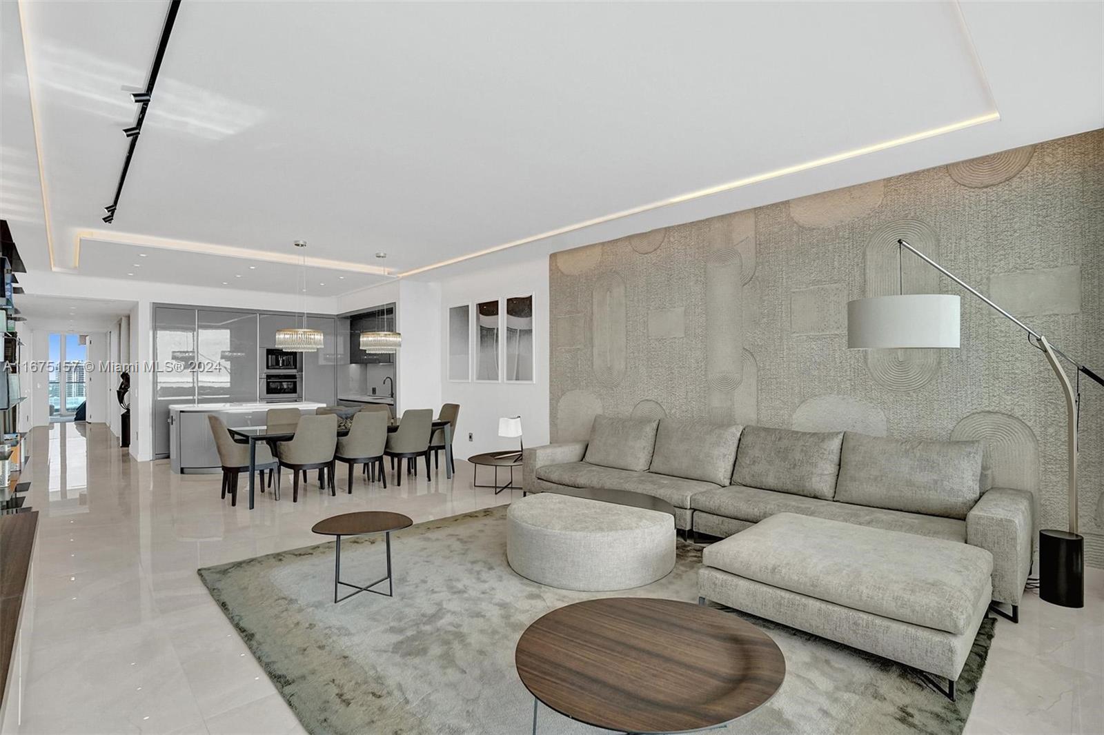 18975 Collins Avenue, Unit 2001 Sunny Isles Beach, FL 33160 - Photo 13 of 86 LIVINR ROOM, DINING AREA AND KITCHEN