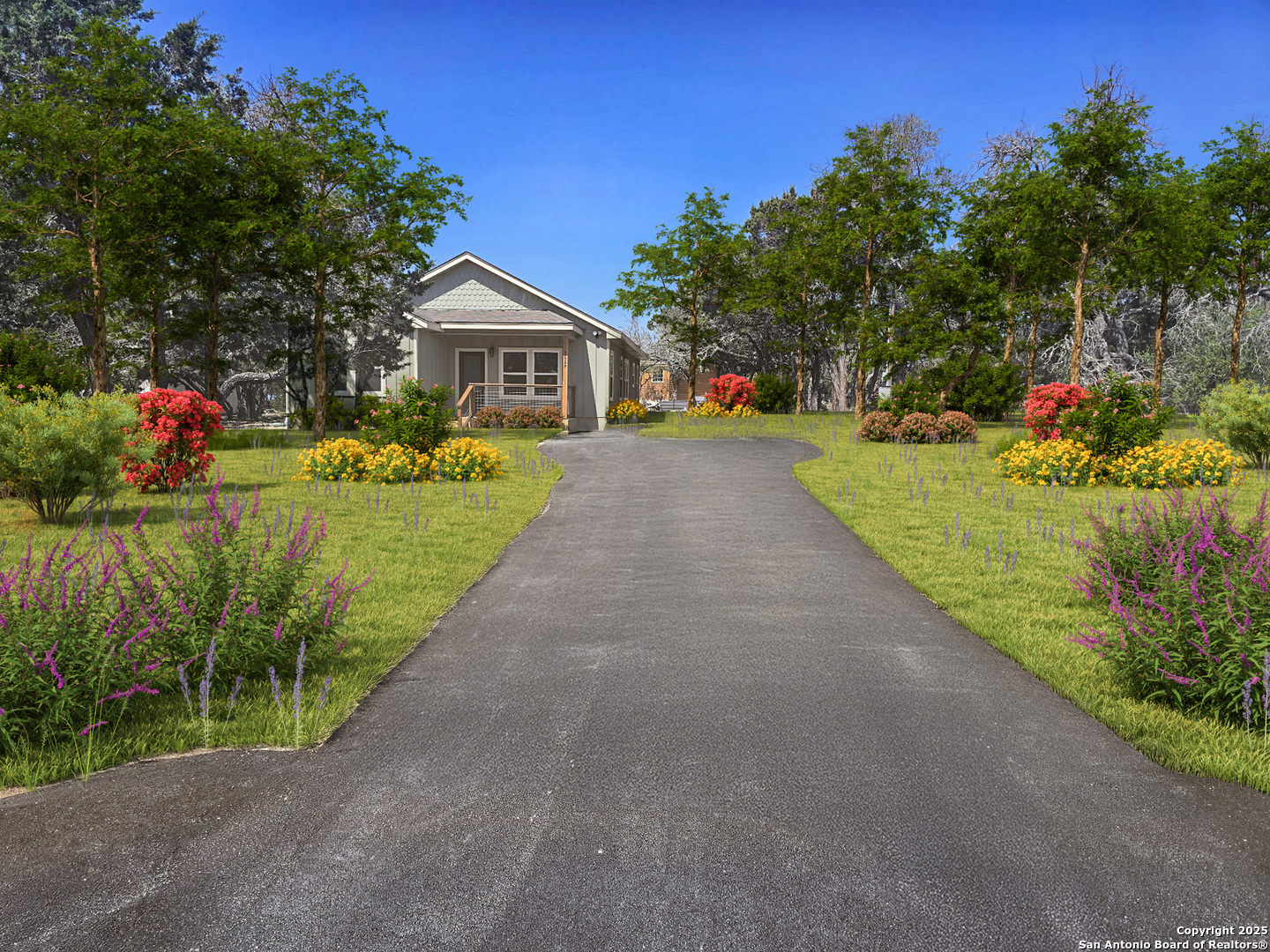7918 Elk Drive Spring Branch, TX 78070 - Photo 1 of 1 a front view of a house with garden