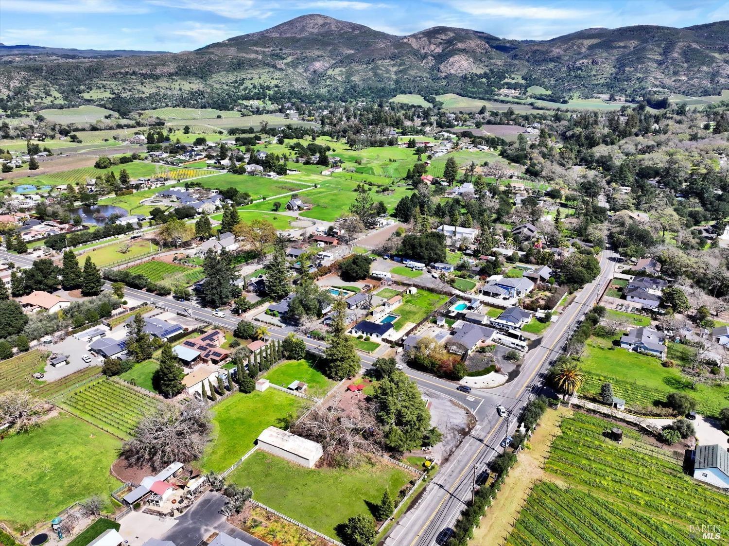 2060 Hagen Road Napa, CA 94558 - Photo 44 of 56 an aerial view of residential houses and outdoor space