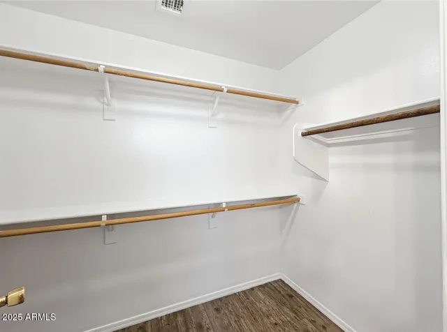 a close view of closet