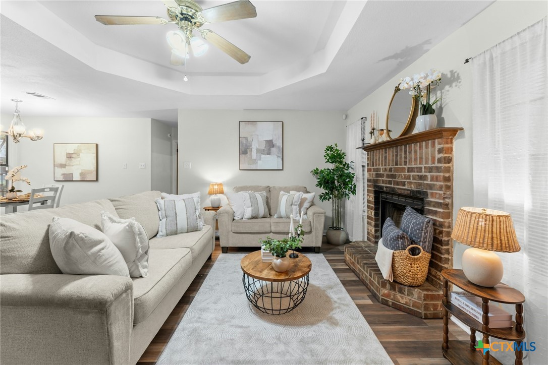 2504 Lazy Ridge Drive Killeen, TX 76543 - Photo 4 of 27 a living room with furniture and a fireplace
