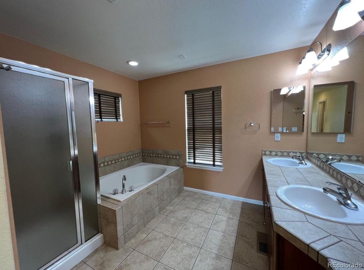 10847 Towerbridge Road Highlands Ranch, CO 80130 - Photo 9 of 14 a bathroom with a tub sink and mirror