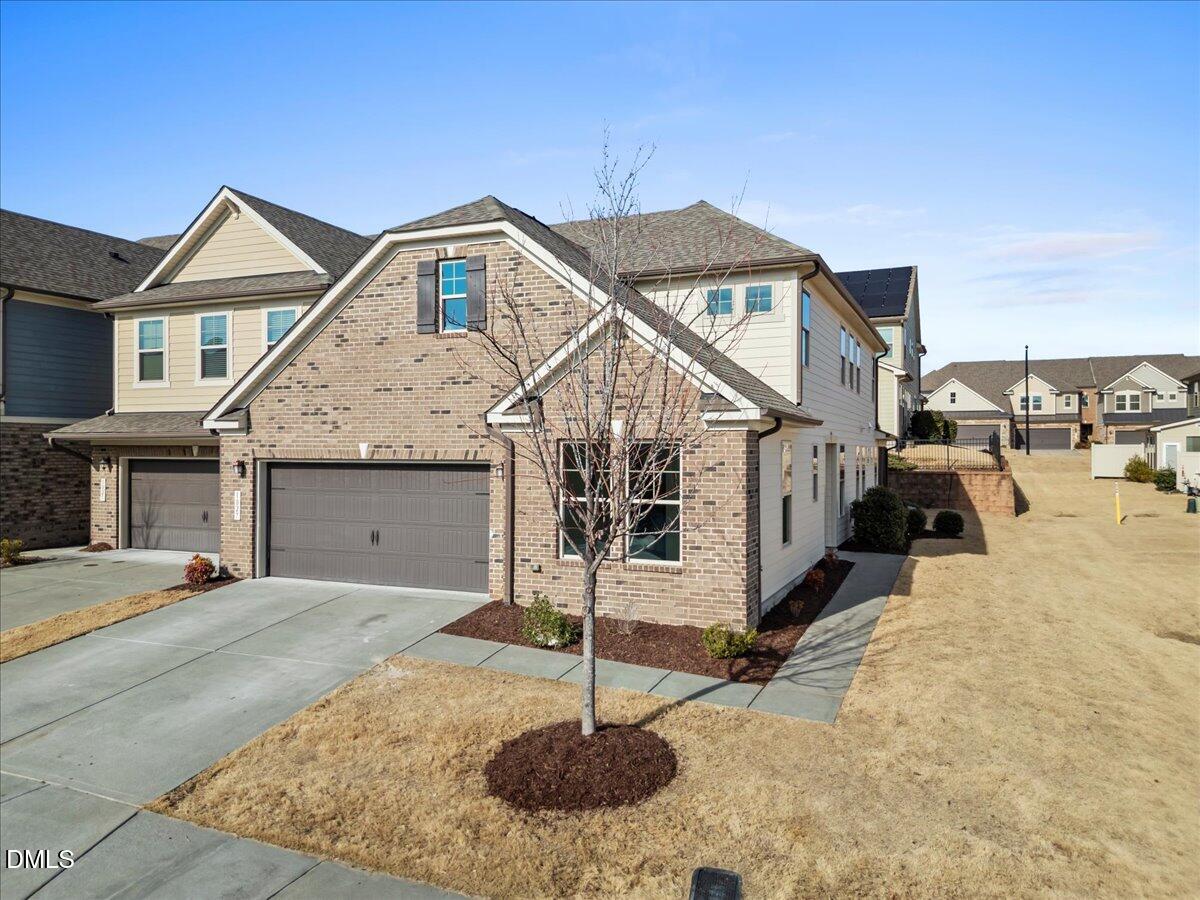 a front view of a house with entertaining space