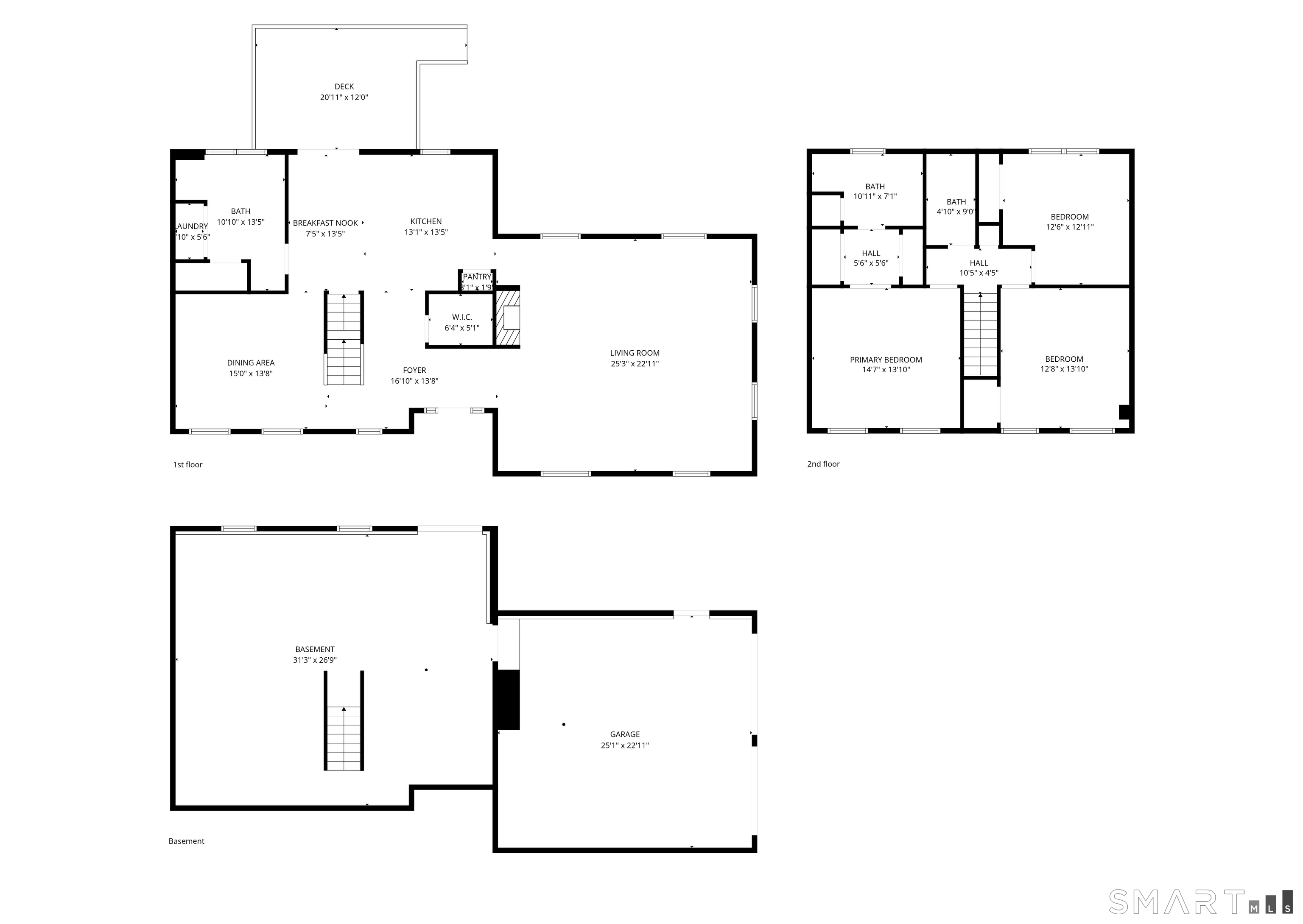14 Deer Park Road Bristol, CT 06010 - Photo 20 of 20 Floor plan - all levels