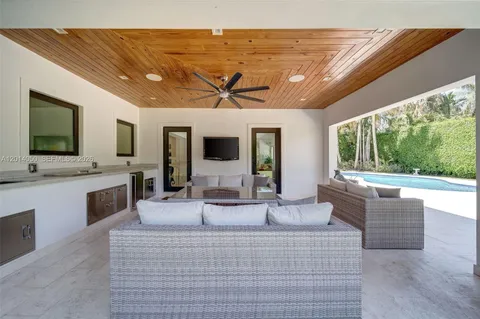 a living room with fireplace furniture and a flat screen tv