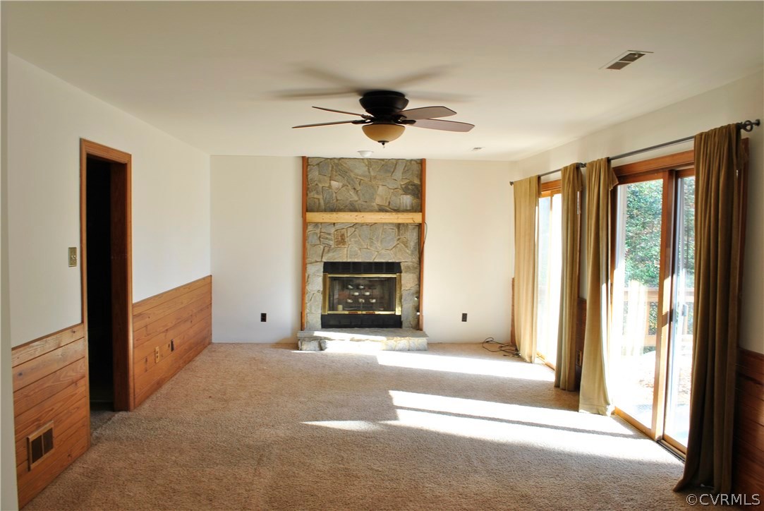 13902 North Point Road Midlothian, VA 23112 - Photo 14 of 36 a view of an empty room with a fireplace and a window