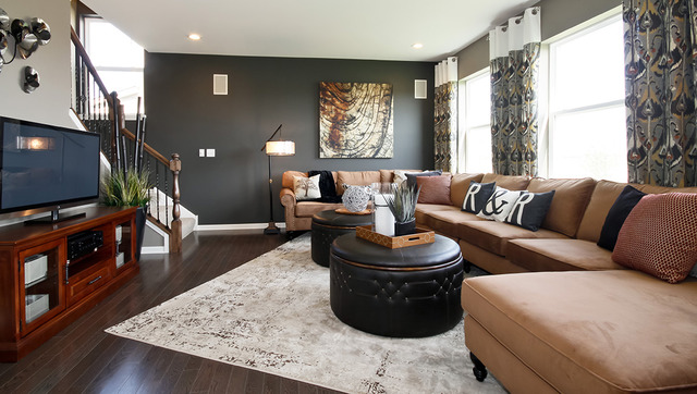 2068 Stapleton Road New Lenox, IL 60451 - Photo 5 of 12 a living room with furniture and a flat screen tv