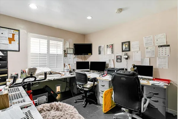 a view of a workspace with a window and workspace