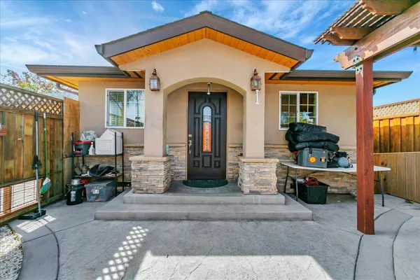 a front view of a house