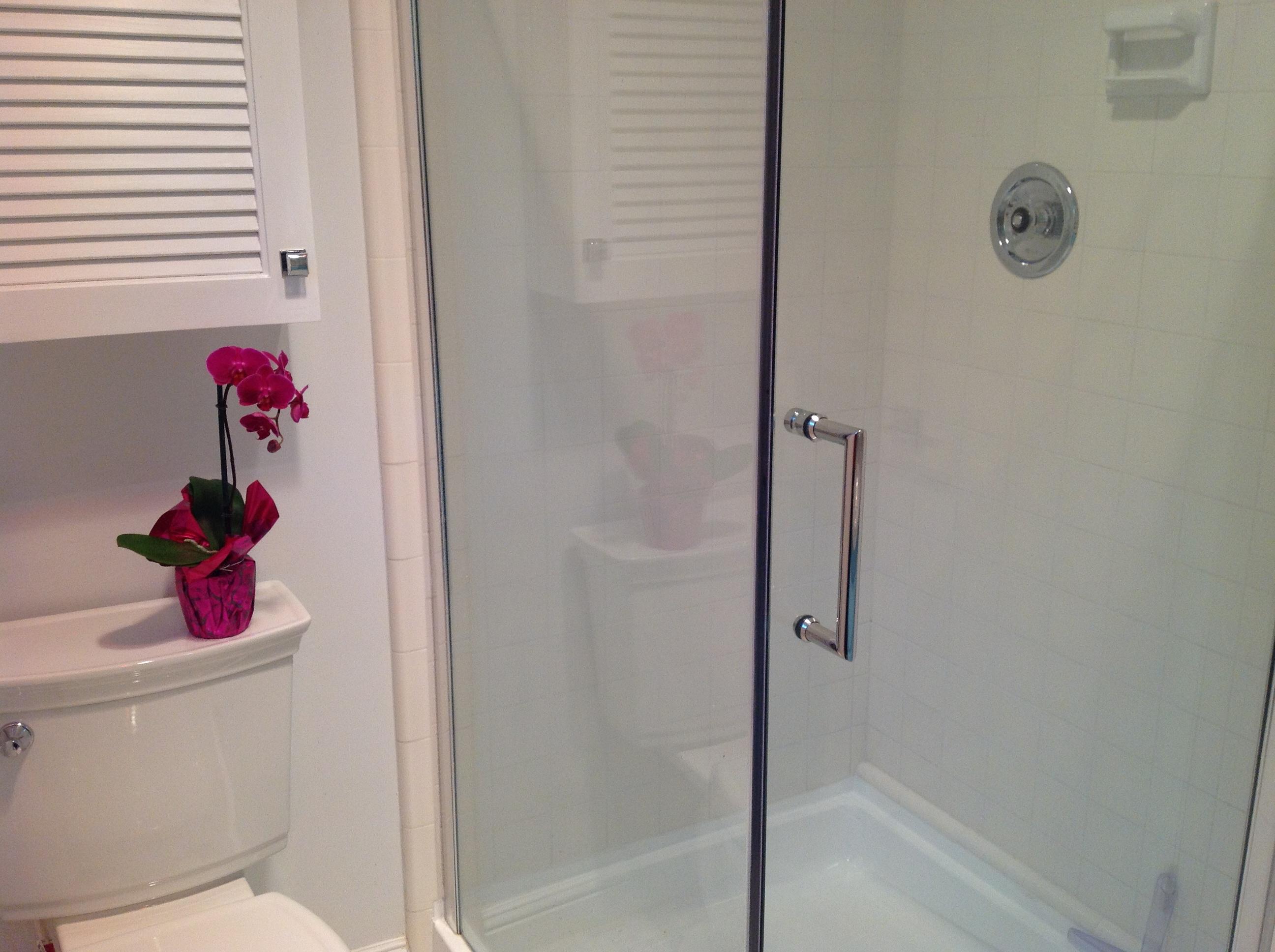 4 Fellowship Circle Santa Barbara, CA 93109 - Photo 26 of 27 a bathroom with a shower and a toilet