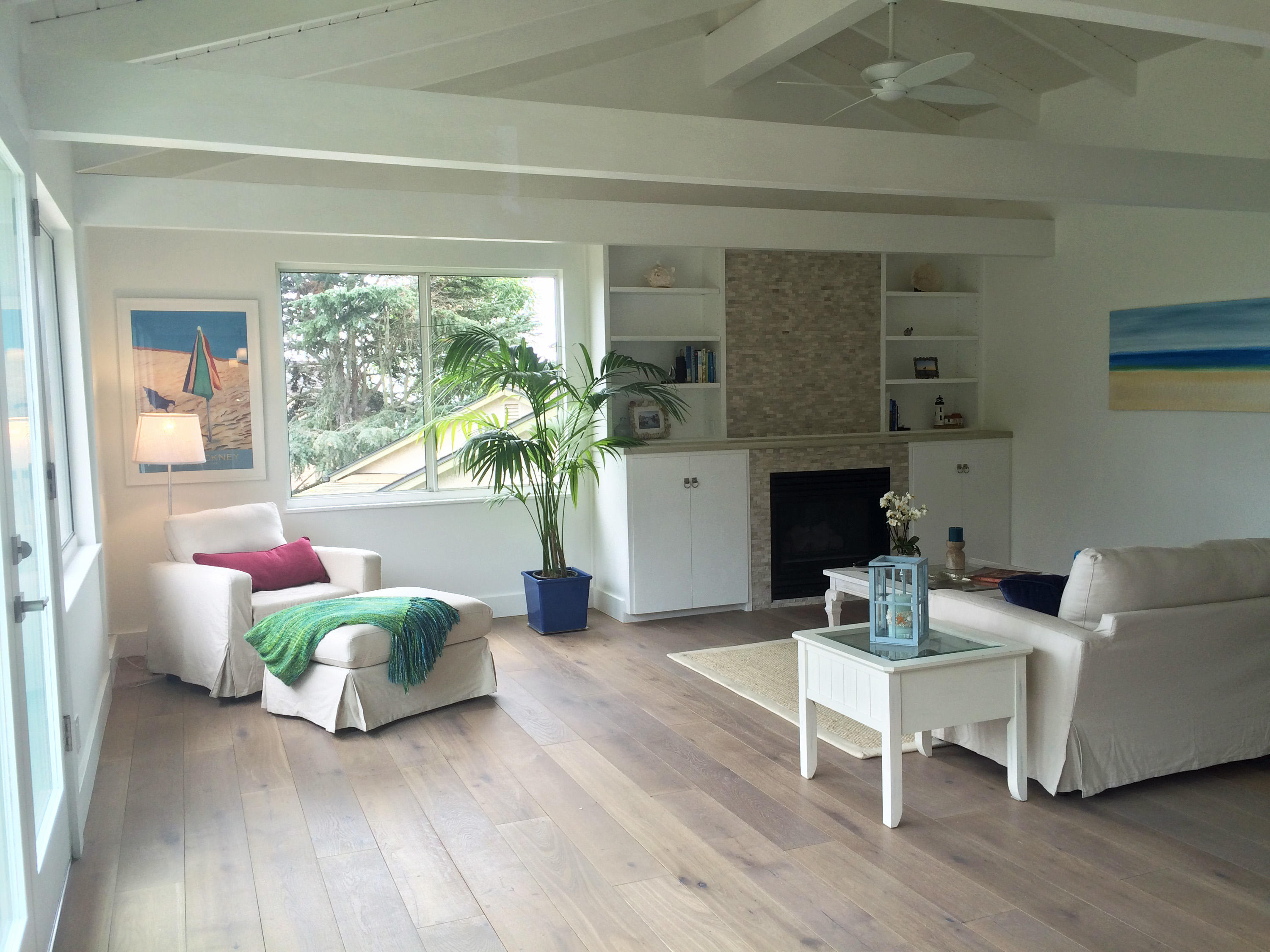 4 Fellowship Circle Santa Barbara, CA 93109 - Photo 9 of 27 a living room with fireplace furniture and a large window