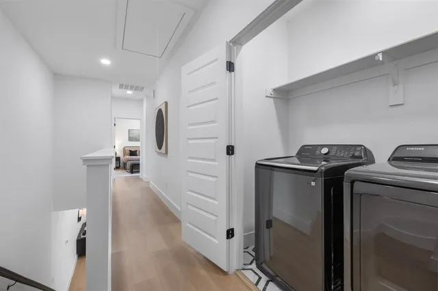 a view of storage and utility room in empty room