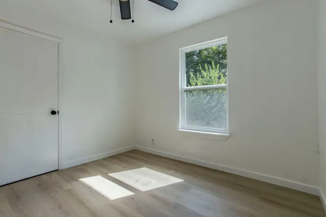 an empty room with a window