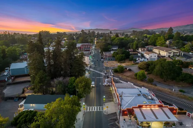 a view of a city from a balcony
