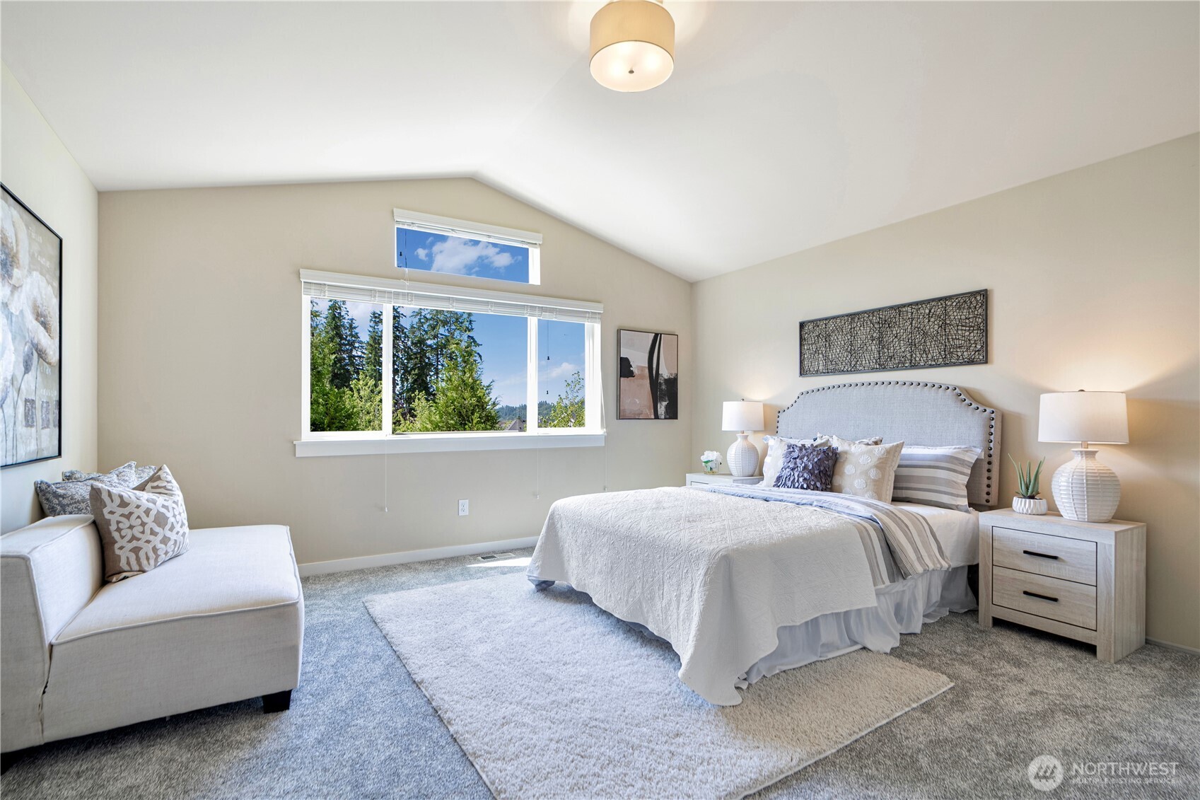 3718 226th Place Southeast Bothell, WA 98021 - Photo 13 of 30 a bedroom with a bed and a couch