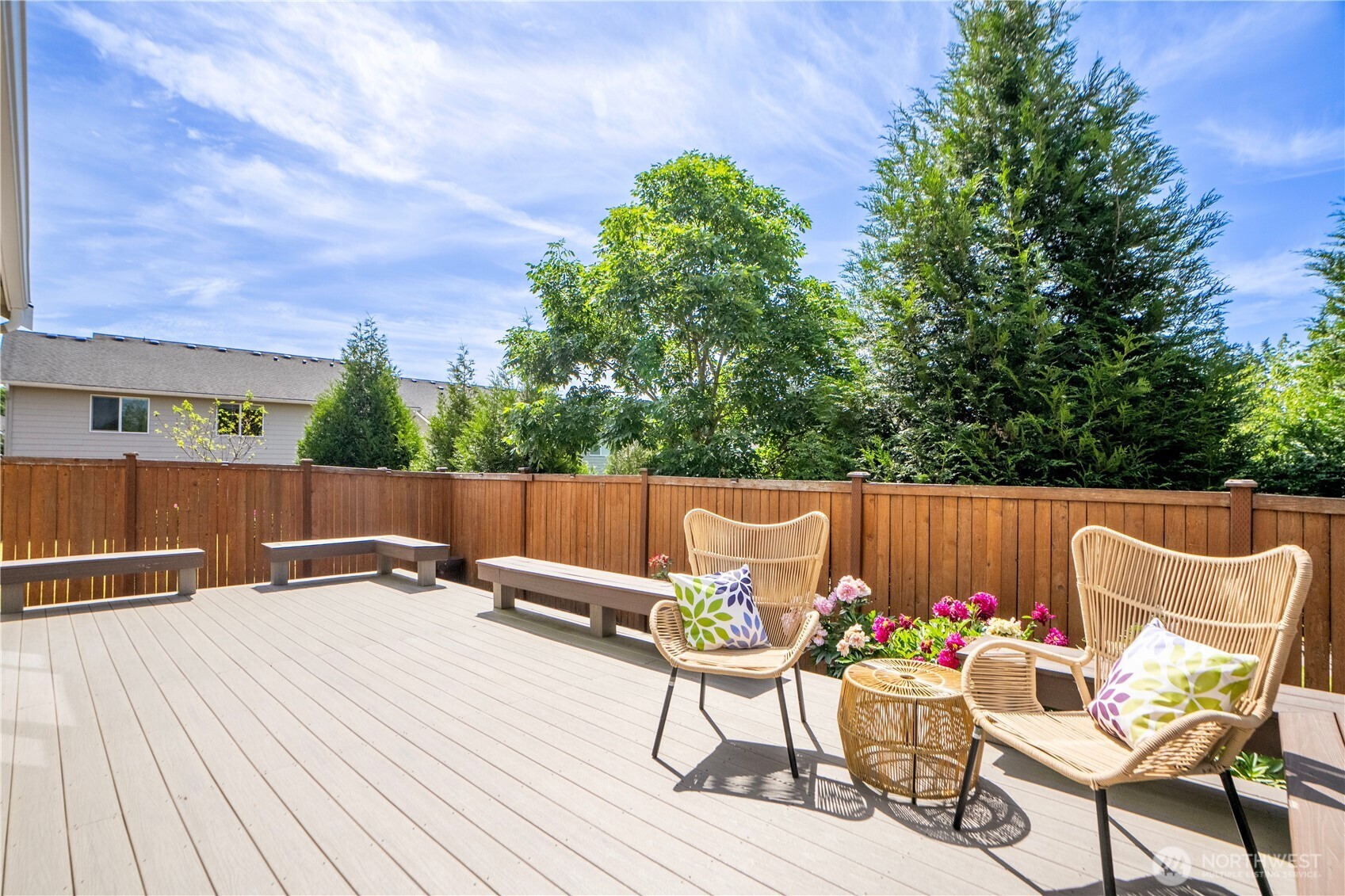 3718 226th Place Southeast Bothell, WA 98021 - Photo 23 of 30 a view of patio with wooden fencing