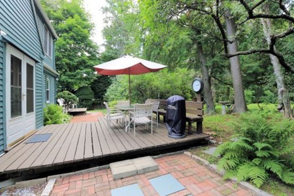 1 White Road Wayland, MA 01778 - Photo 7 of 22 a view of outdoor space yard deck patio and outdoor kitchen