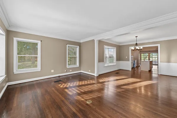 a view of livingroom with hardwood floor and window