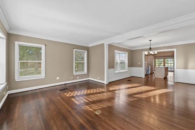 a view of livingroom with hardwood floor and window