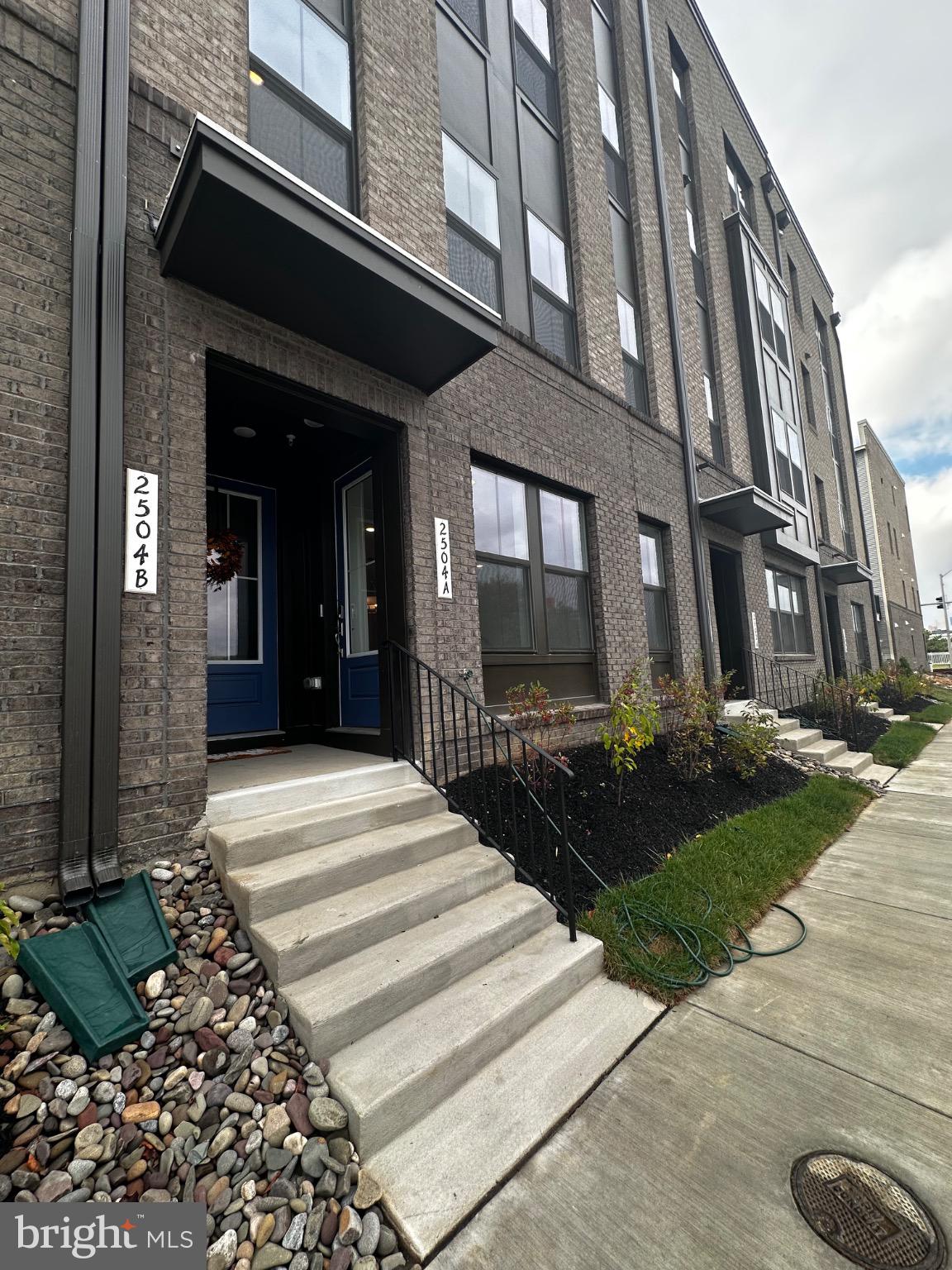 a front view of a house