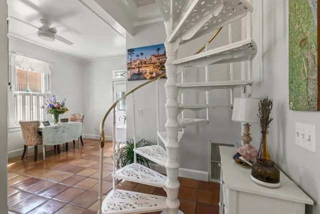 a view of a hallway and an entryway