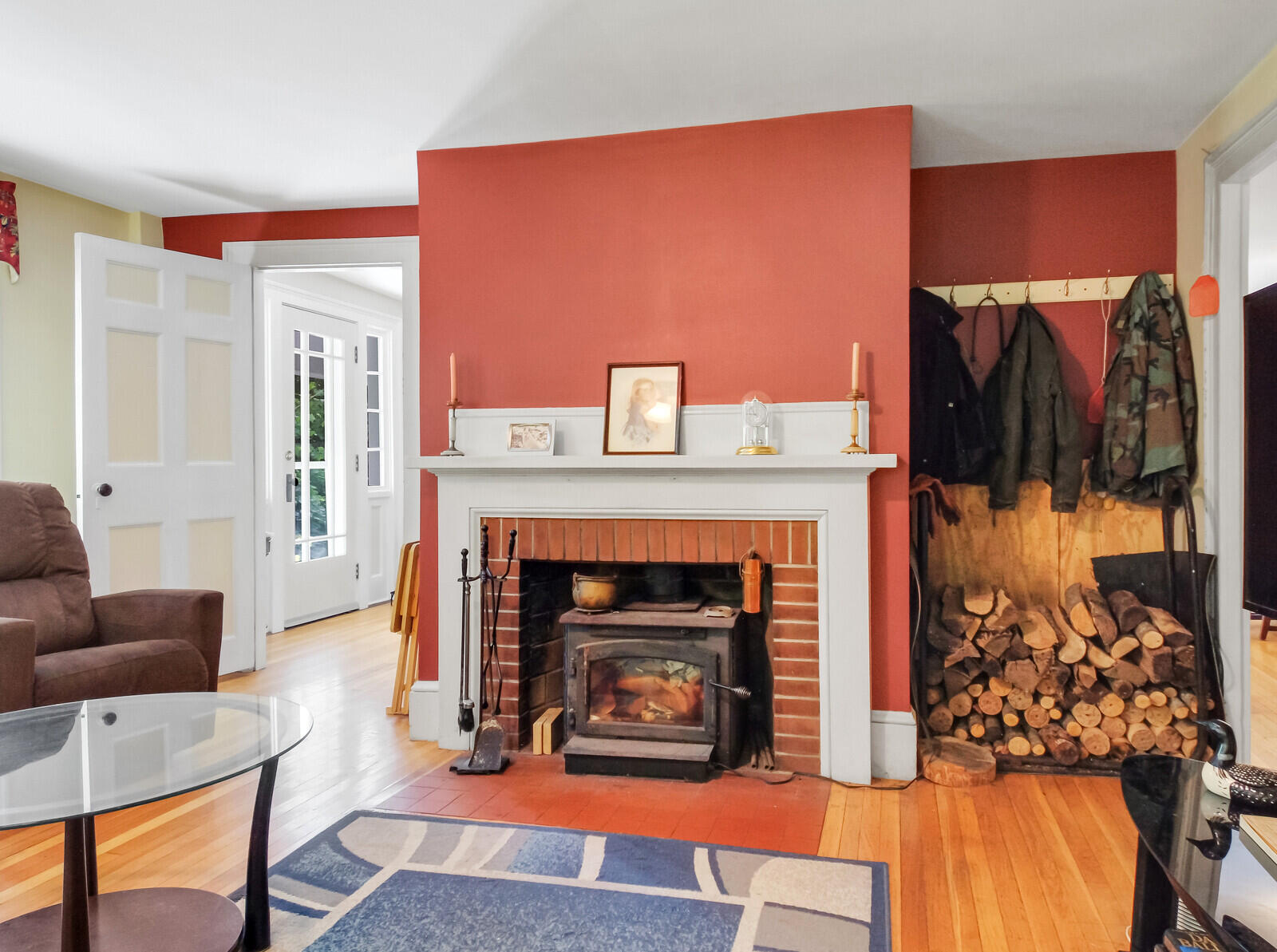 98 Burleigh Road Vassalboro, ME 04989 - Photo 25 of 59 Living room with fireplace
