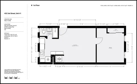$2,950 | 432 2nd Street, Unit 1, Jersey City, NJ 07302