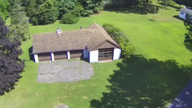 a aerial view of a house