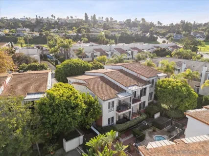 an aerial view of multiple house