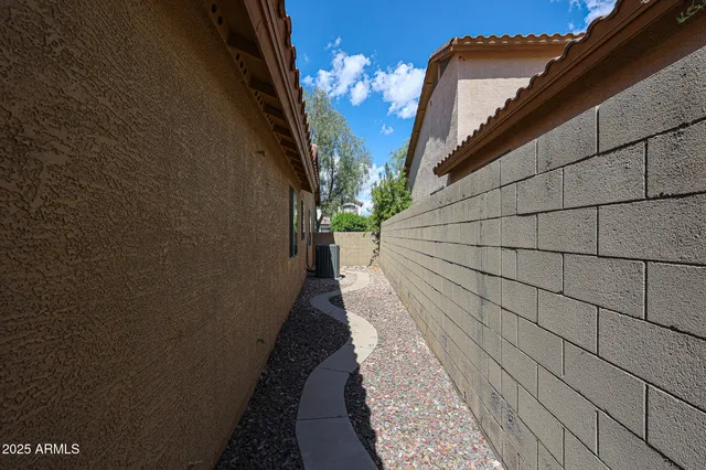 a view of a house with a pathway
