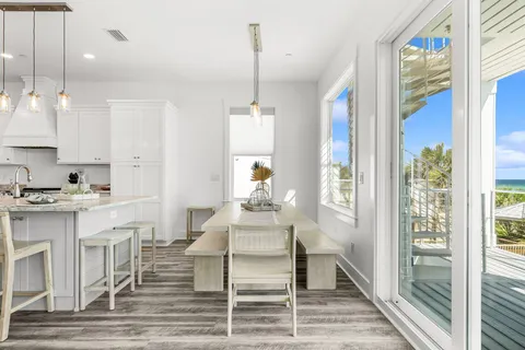 a bedroom with a bed and a view of bathroom