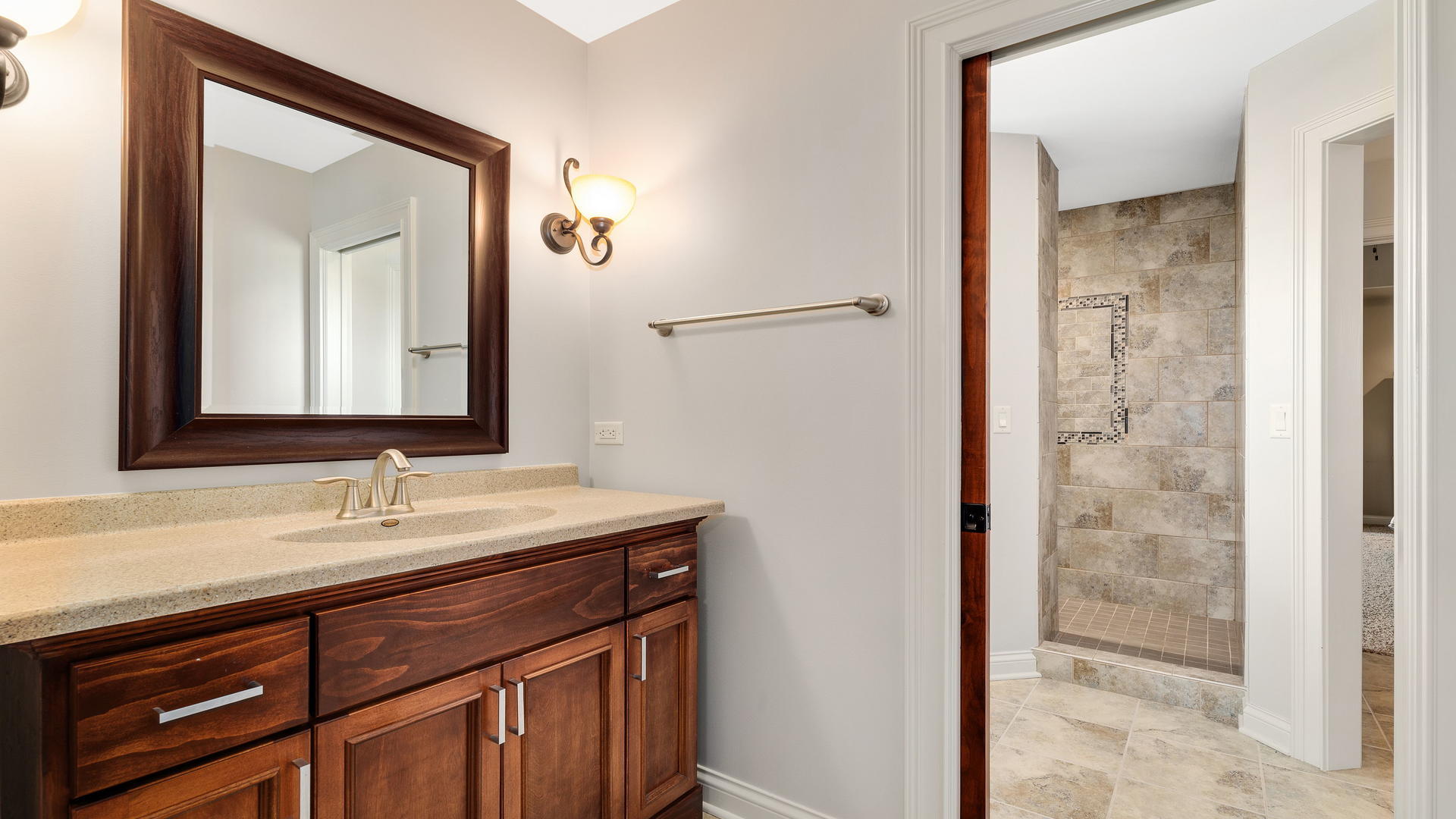 44-w230 Scott Road Sugar Grove, IL 60554 - Photo 30 of 44 a bathroom with a sink a vanity and a mirror