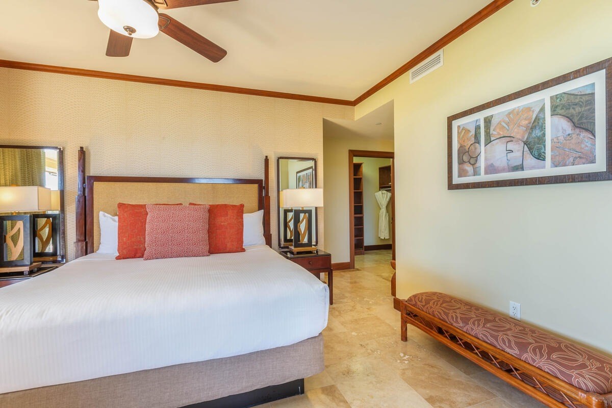 2641 Poipu Road, Unit 3201 Koloa, HI 96756 - Photo 7 of 12 a bedroom with a bed and wooden floor