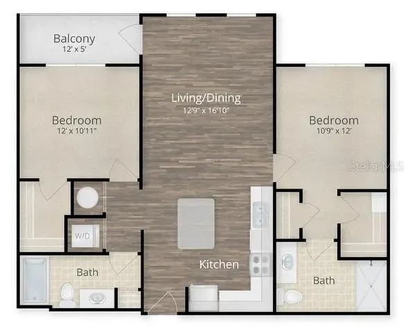 a picture of a bathroom with a sink and a mirror