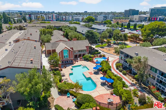 an aerial view of a city